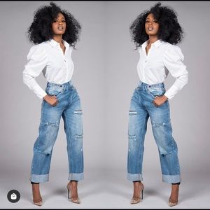 Kyra Danaya Collection Crossover Denim Jeans